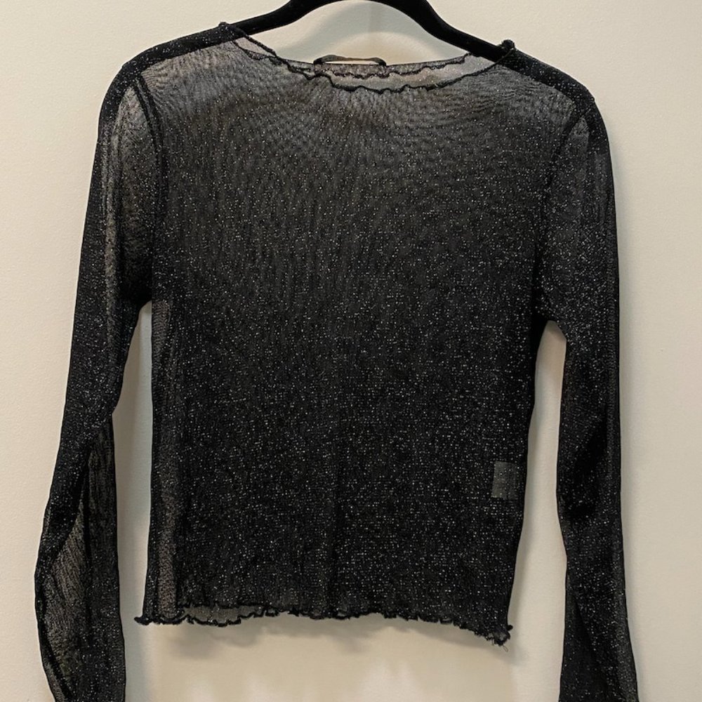Brandy Melville Sparkly Mesh Top